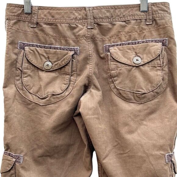 Mossimo Supply Co. Pants Womens Size 7 Brown Low Rise Relaxed Corduroy Cargo - Picture 5 of 9
